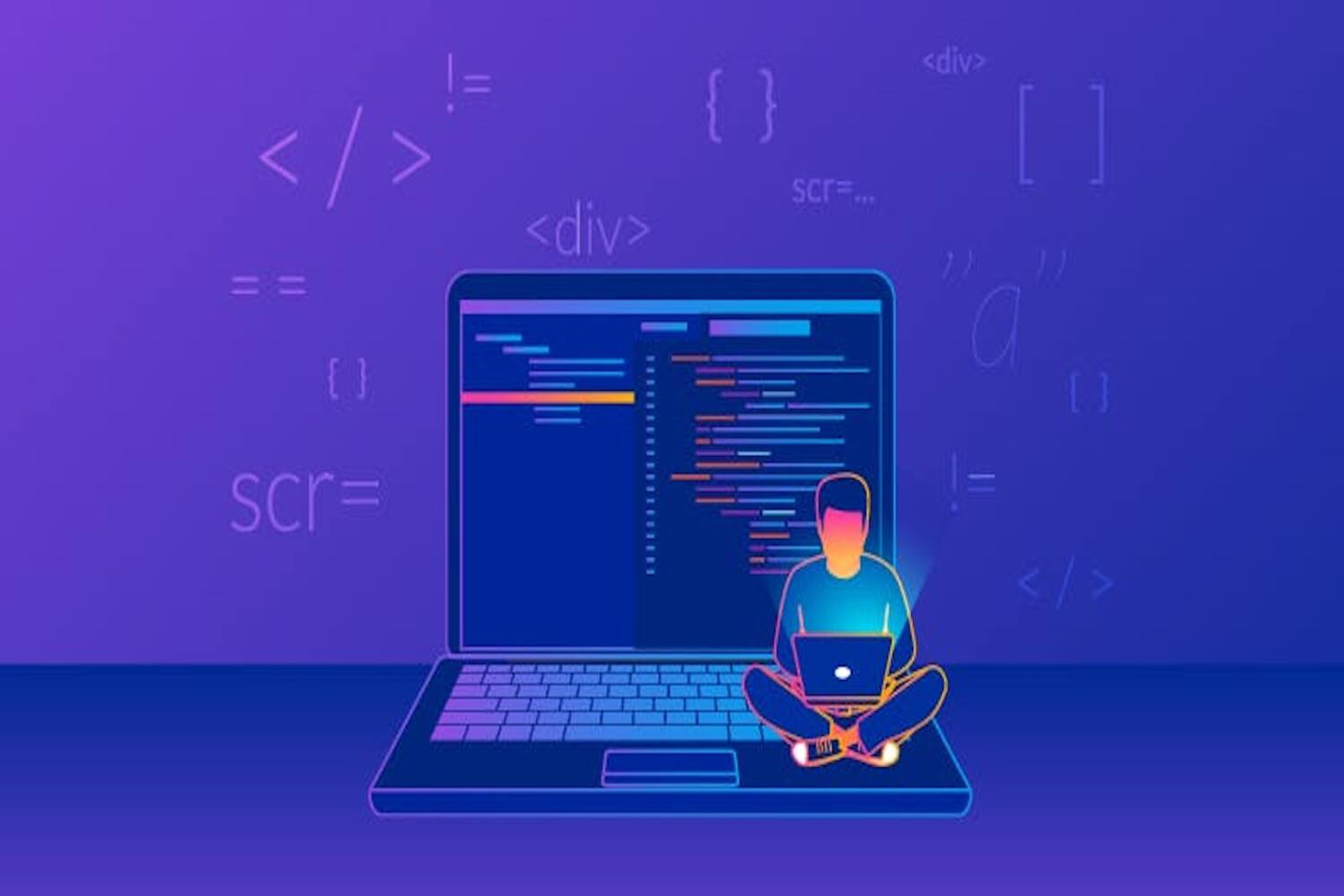 Woman coding infront of multiple screens